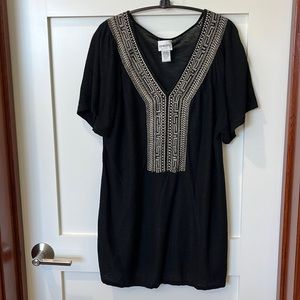 Black embroidered blouse. Chico’s size 2